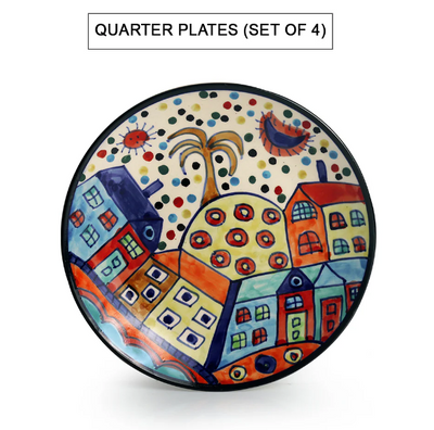 Hut Dining Hand-Painted Ceramic Dinner Set – 12 Pieces (Serving for 4)