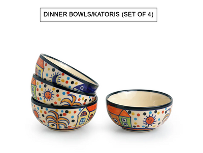 Hut Dining Hand-Painted Ceramic Dinner Set – 12 Pieces (Serving for 4)
