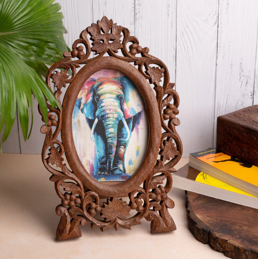 Wood Crafted Royal Design Photo Frame