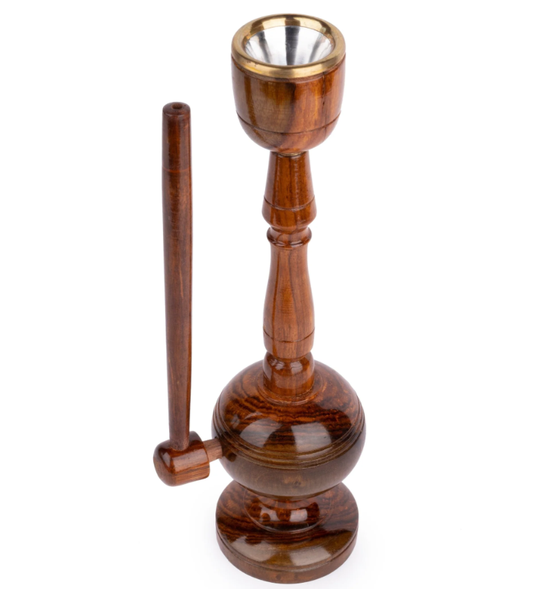 Modern Design Wooden Hookah Decorative Showpiece – 11 Inches