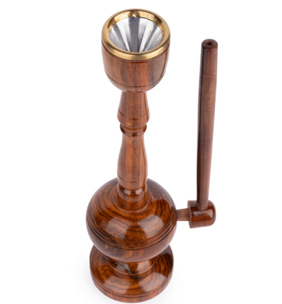 Modern Design Wooden Hookah Decorative Showpiece – 11 Inches