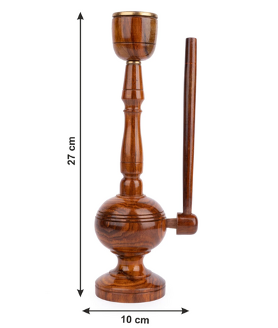 Modern Design Wooden Hookah Decorative Showpiece – 11 Inches