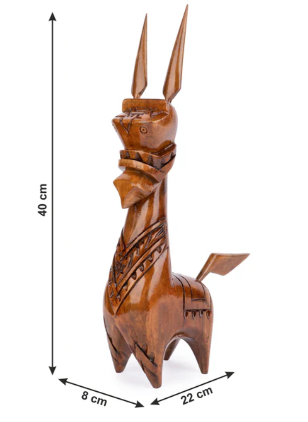 Wooden Handmade Traditional Horse – Terracotta Style | 16 Inches