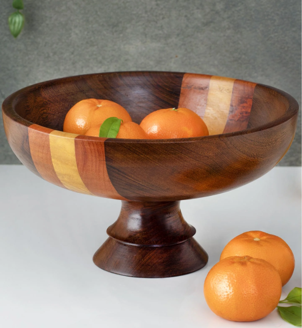 Wooden Fruit Bowl – Natural Elegance for Your Tabletop
