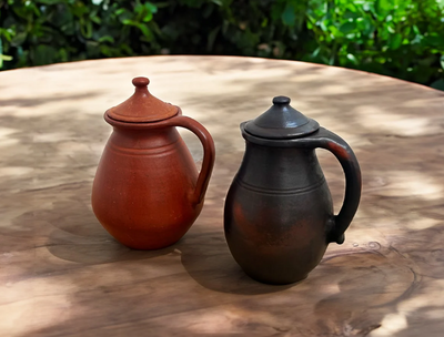 Natural Clay Water Jug (2.5 Litre) | Traditional Earthenware for Healthy Living
