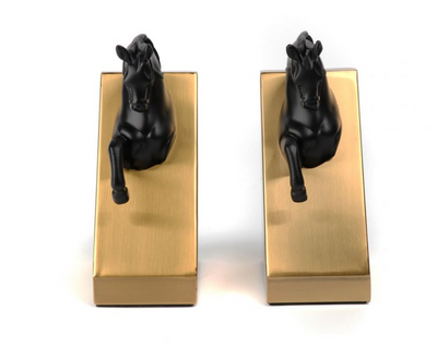 Regal Gold Iron Book End | Luxe Organizer for Books & Shelves