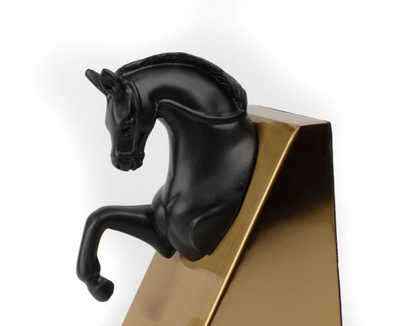Regal Gold Iron Book End | Luxe Organizer for Books & Shelves