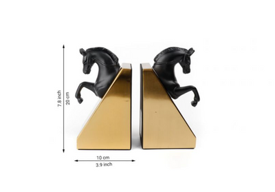 Regal Gold Iron Book End | Luxe Organizer for Books & Shelves