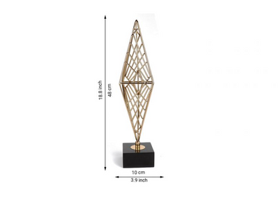 Whimsical Rhombus Console Table Decor – Small, Gold | Geometric Glam for Modern Spaces
