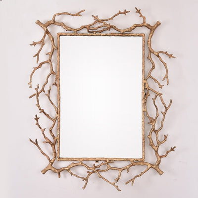 Twig Wall Mirror - 100% Made From Brass