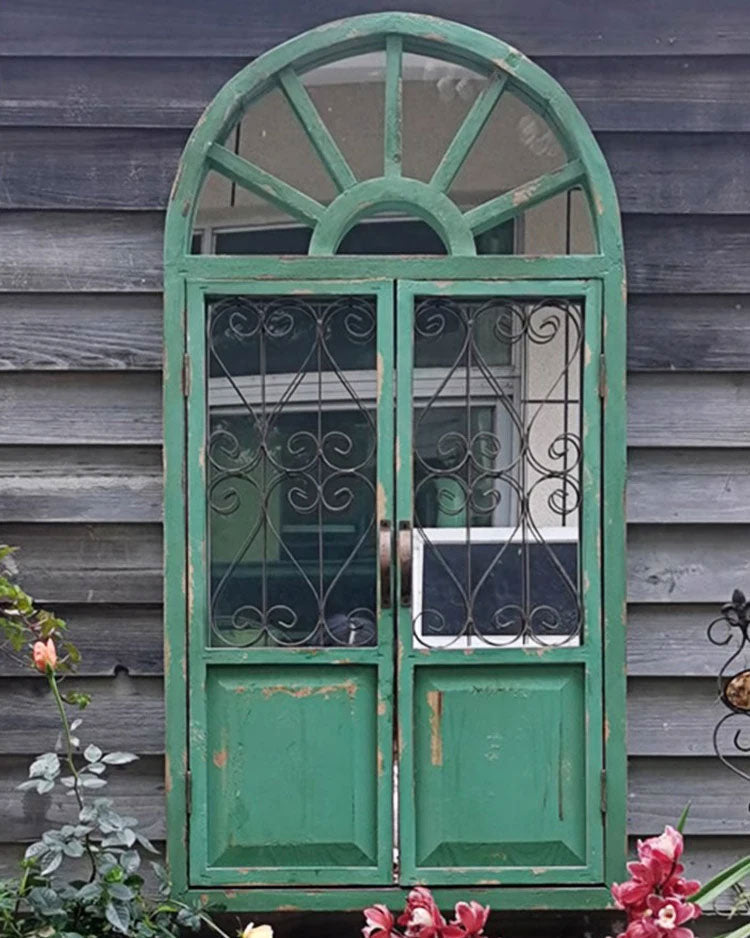 Vintage Arch Window Wall Mirror