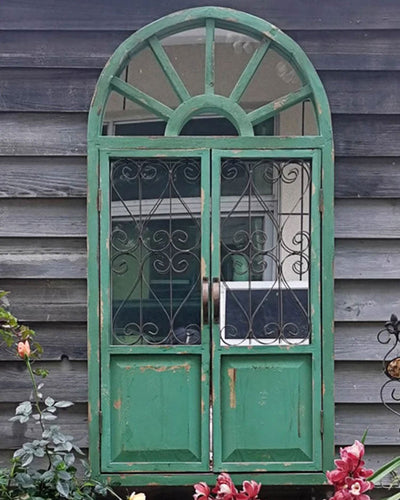Vintage Arch Window Wall Mirror