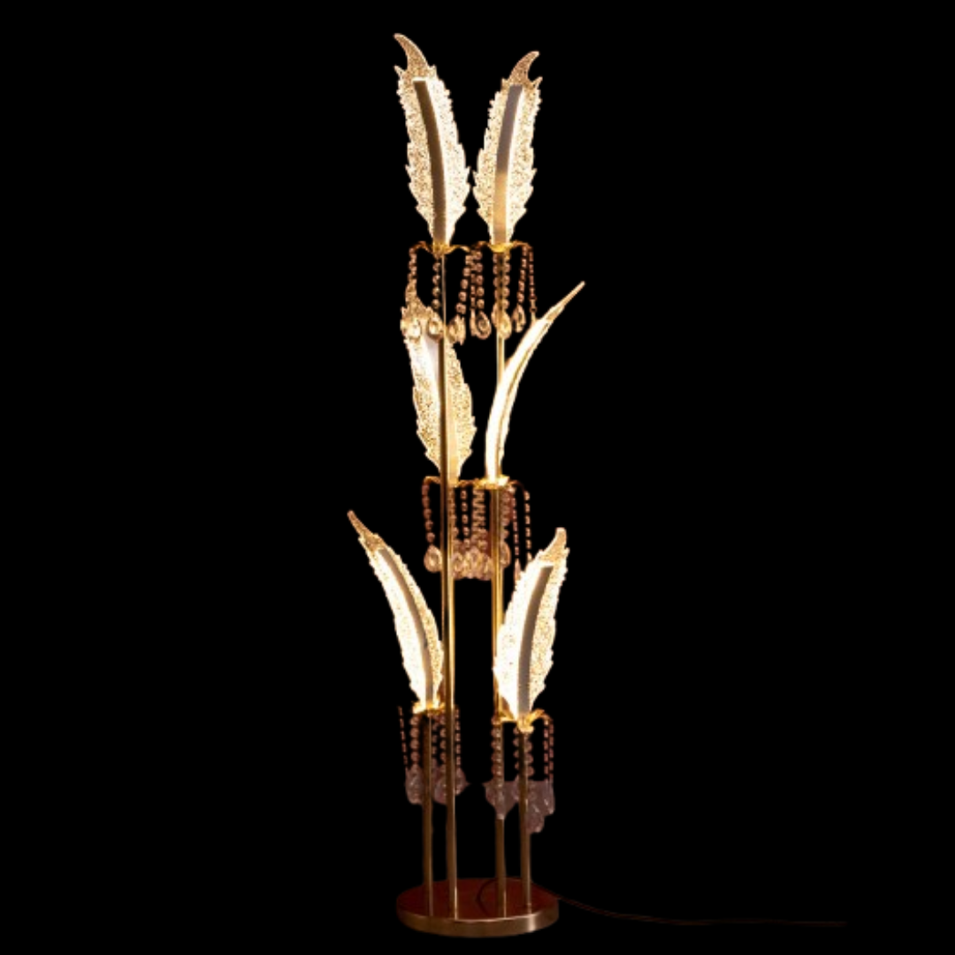 Crystal Plume Floor Lamp