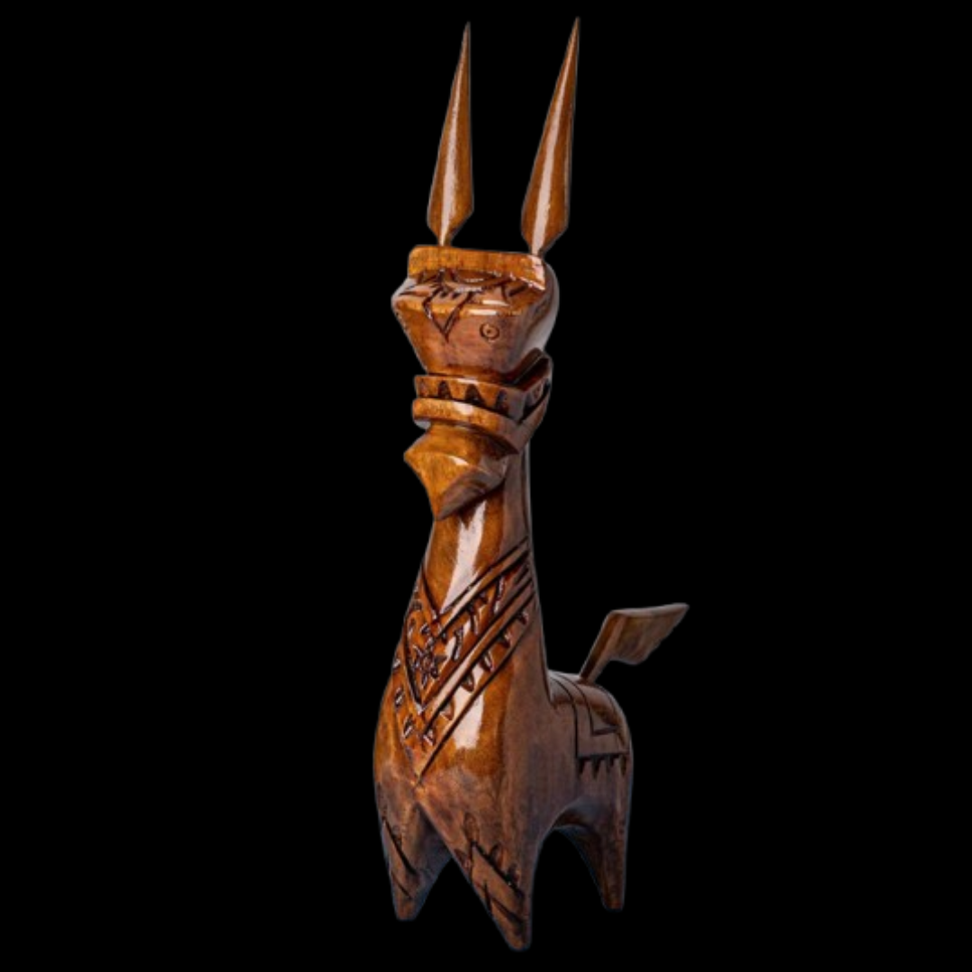 Wooden Handmade Traditional Horse – Terracotta Style | 16 Inches