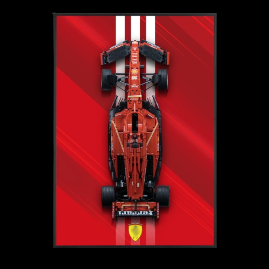Ferrari F1 Technic Series Wall Frame with Ferrari F1 SF-24 Complete Set