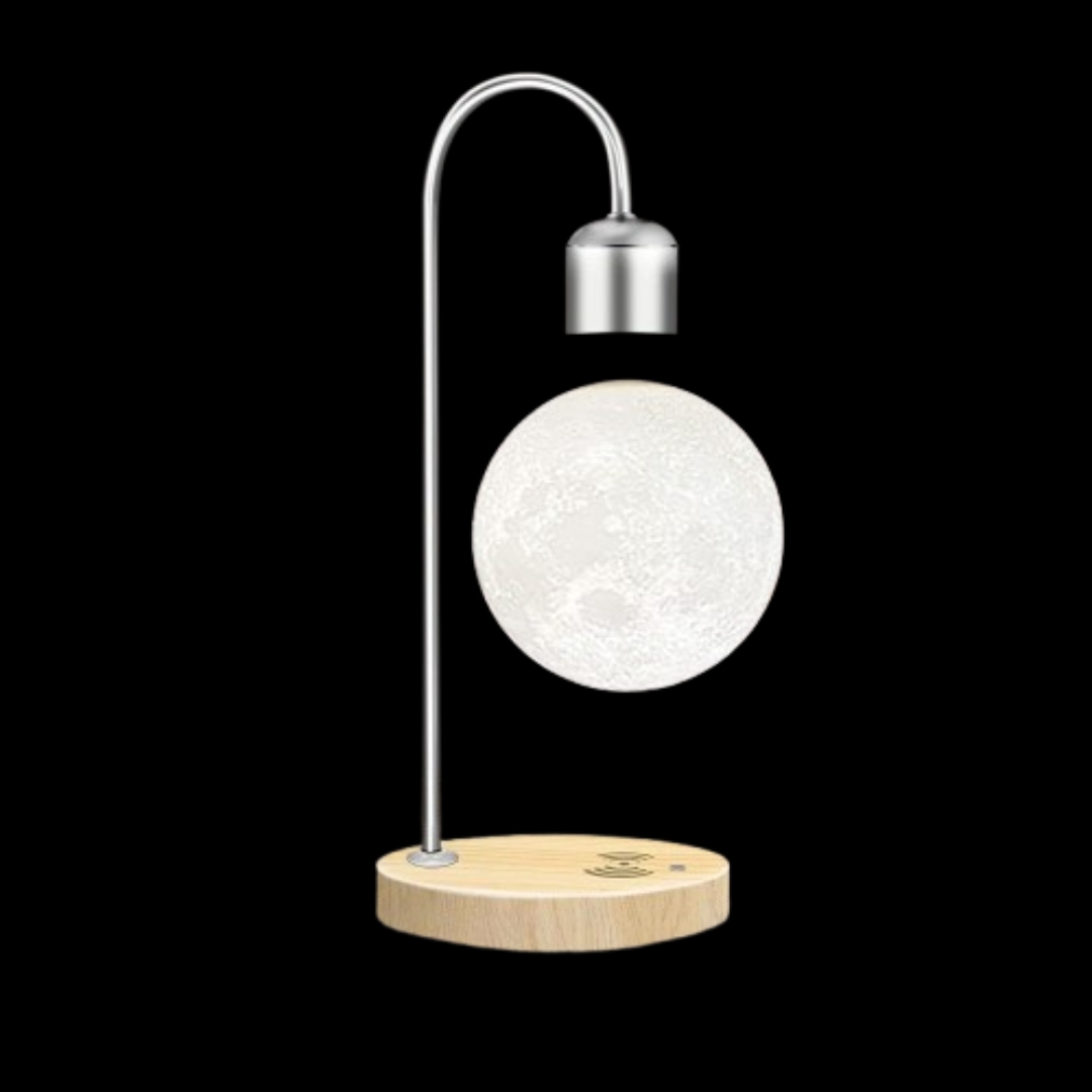 Modern Levitating Lamp with Floating Light and Built-in Qi Wireless Charger