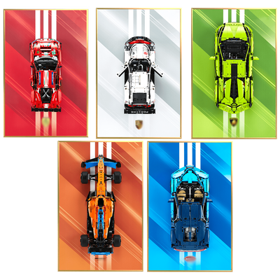 Ferrari F1 Technic Series Wall Frame with Ferrari F1 SF-24 Complete Set