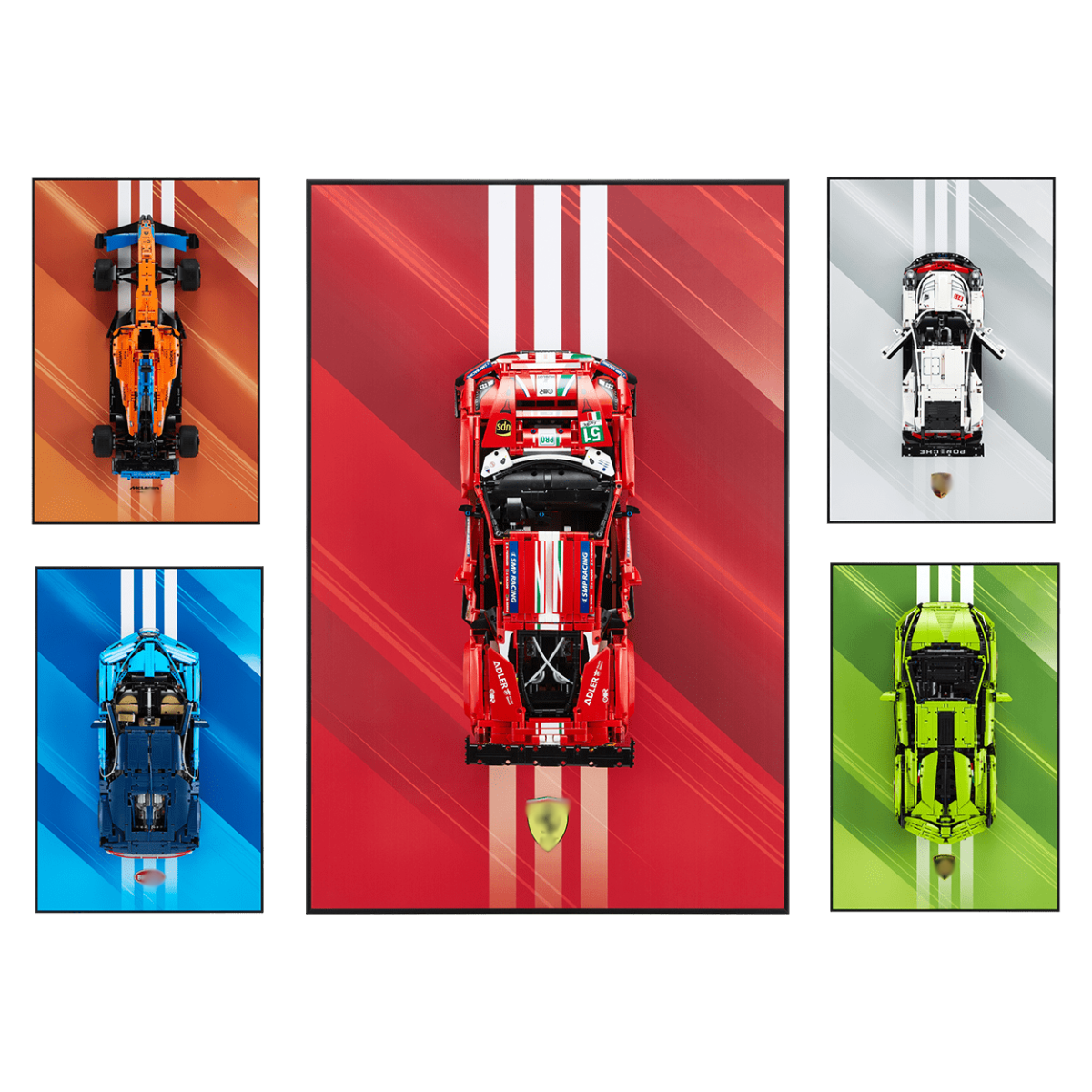 Ferrari F1 Technic Series Wall Frame with Ferrari F1 SF-24 Complete Set