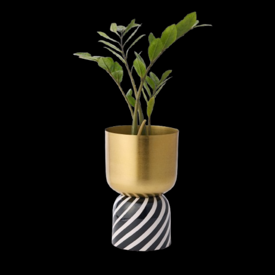 Gilded Stripes Planter