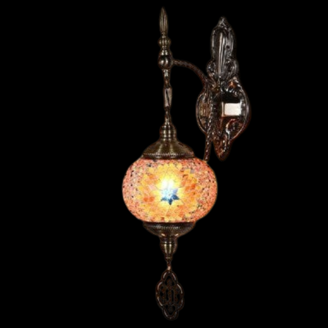 Mosaic Glass Globe Wall Lamp