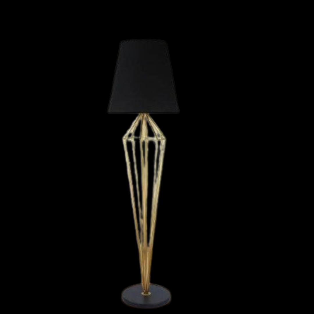 Modern Black & Gold Geometric Floor Lamp