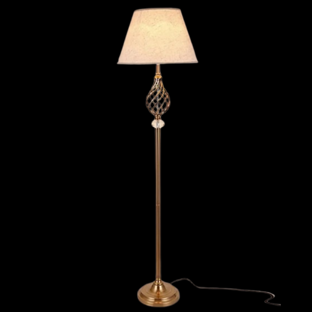 Elegant Gold Lattice Floor Lamp