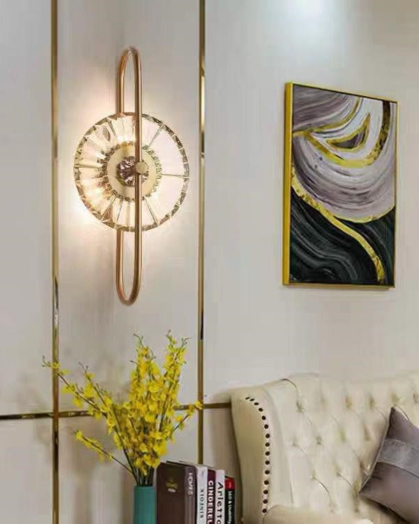 Modern Crystal Disc Wall Light