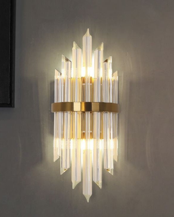 Aurora Crown Crystal Wall Sconce